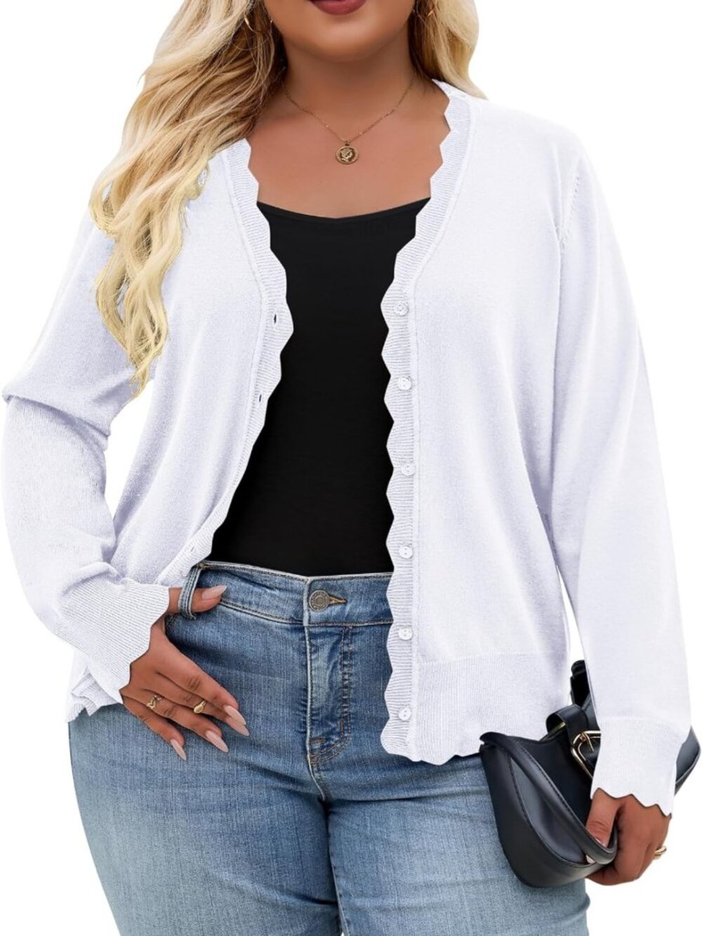 Plus Size Open Front Cardigan Sweater - Lightweight, Cozy Layering Essential